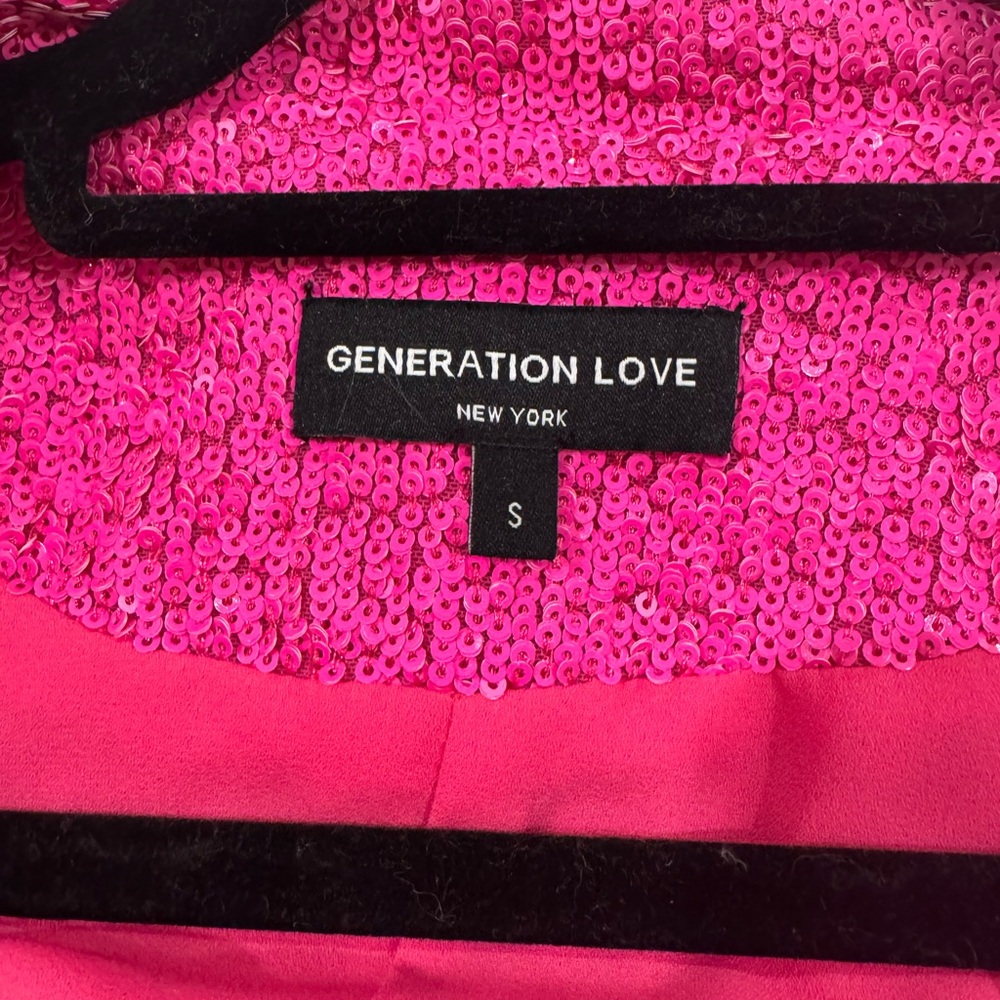 Generation Love Fuchsia Sequin Blazer - Picture 2 of 2